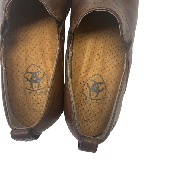 Ariat Women’s Brown Leather Slip On Clog Size 7.5 - Picture 7 of 11